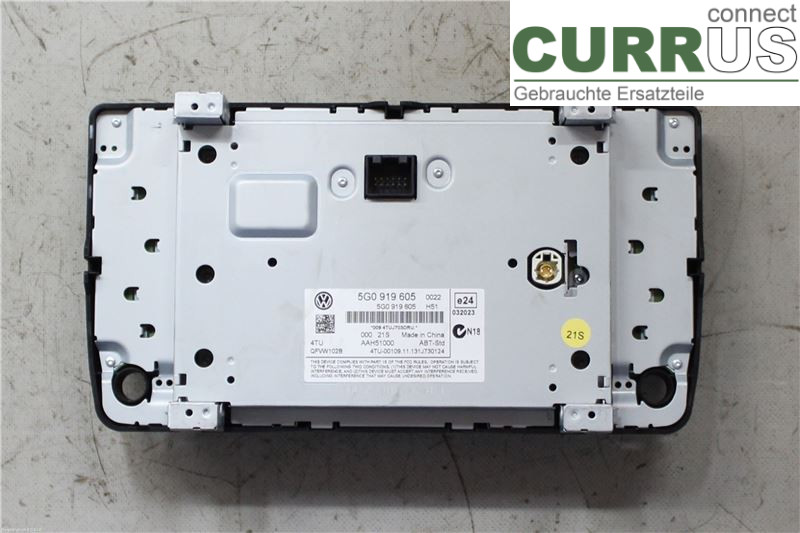 VW GOLF / E-GOLF VII   13-20 Radio CD / panneau multimédia 5G0919605 CXSA
