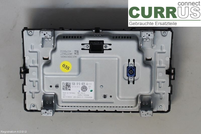 VW PASSAT  15-19 Radio-CD-/Multimedia-Panel 5G6919605A CZEA