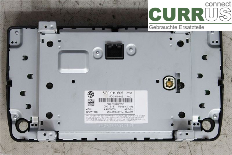 VW GOLF / E-GOLF VII   13-20 Radio CD / Multimedia panel 5G0919605 CJZA