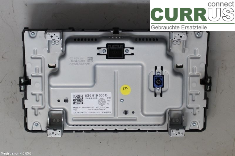 VW GOLF / E-GOLF VII   13-20 Radio-CD-/Multimedia-Panel 5G6919605B DGTE