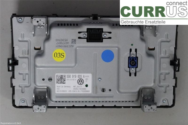 VW GOLF / E-GOLF VII   13-20 Radio CD / Multimedia panel 5G6919605A CHZC