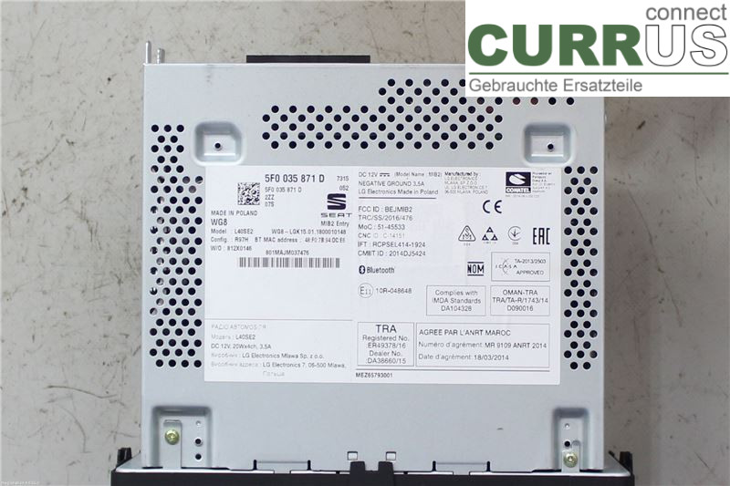 SEAT LEON   13-20 Radio CD / Multimedia panel 5F0035871D CYVB