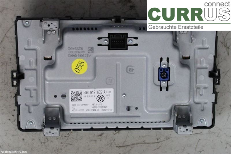 VW TIGUAN 16-24 Radio CD / Multimedia panel 5G6919605A CZDA