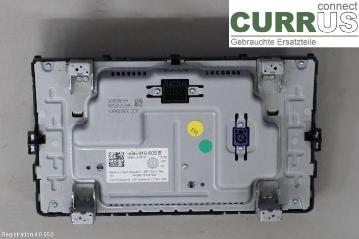 VW GOLF / E-GOLF VII   13-20 Radio-CD-/Multimedia-Panel 5G6919605B DCYA