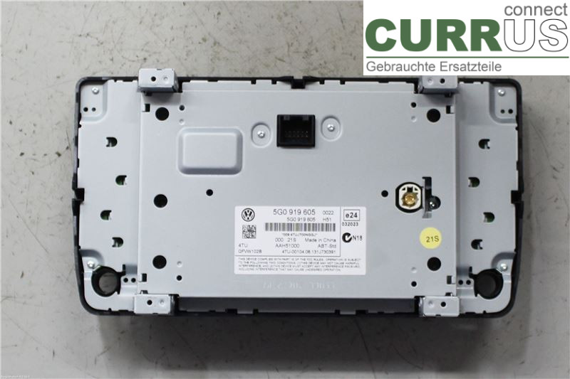 VW GOLF / E-GOLF VII   13-20 Radio CD / panneau multimédia 5G0919605 CJZA