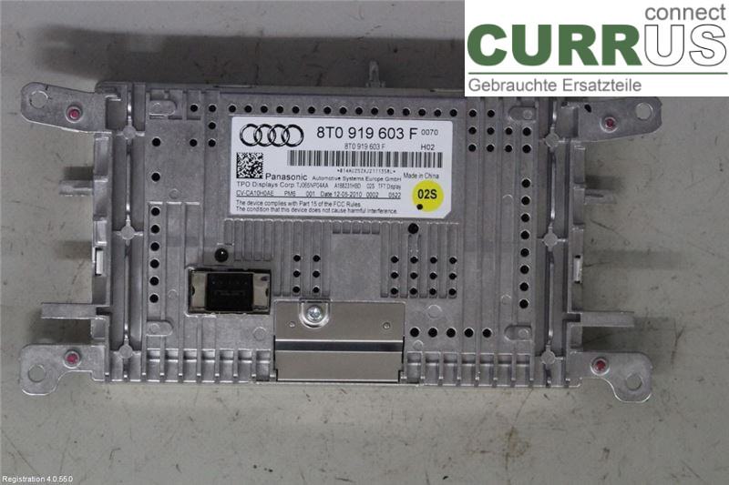 AUDI A4/S4  08-11 Overvågning 8T0057603F CFKA