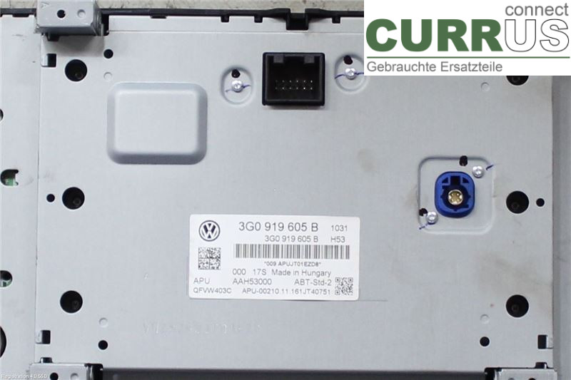 VW GOLF / E-GOLF VII   13-20 Radio-CD-/Multimedia-Panel 3G0919605B CZDA