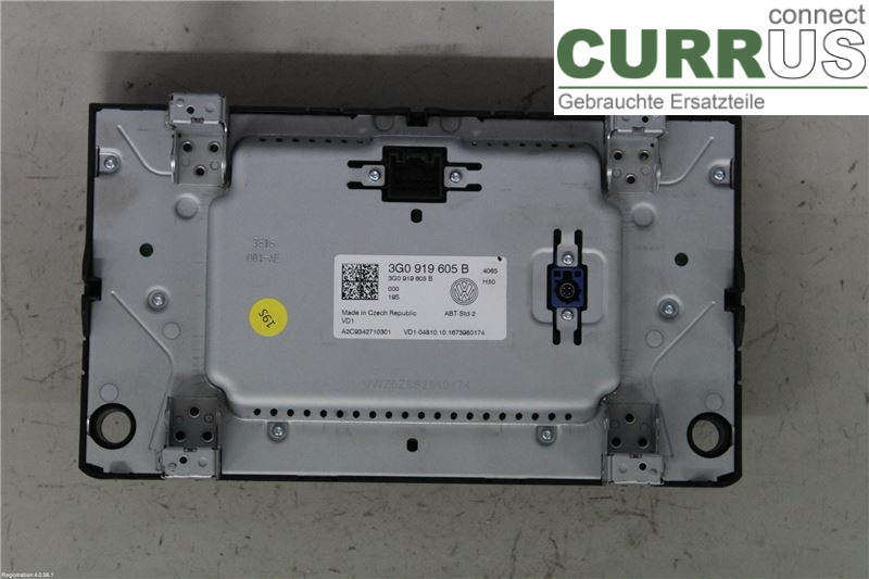 VW PASSAT  15-19 Radio CD / Multimedia panel 3G0919605B DFCA