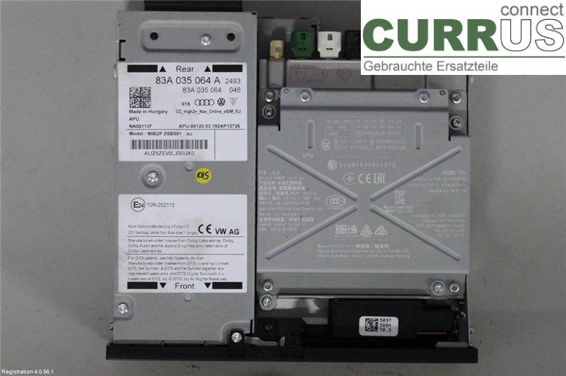 AUDI Q3 8U  12-18 Radio CD / Multimedia panel 83A035064A DADA