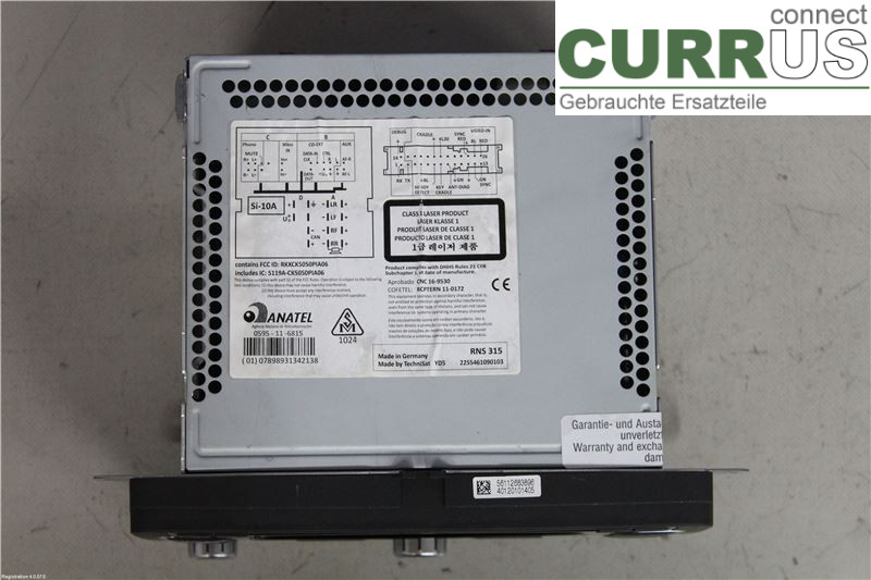 VW PASSAT  11-14 Radio-CD-/Multimedia-Panel 2K0035279BX CFGC