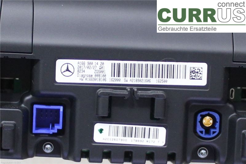MB CLA-CLASS (C117/X117)  13-19 Monitor A1669008222 M270.910