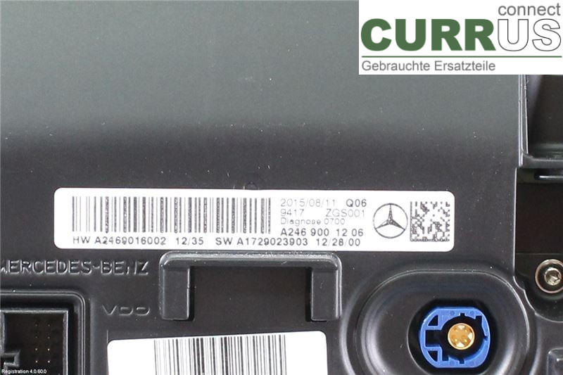 MB A-KLASS (W176)   13-18 Monitor A2469001206 OM651.930