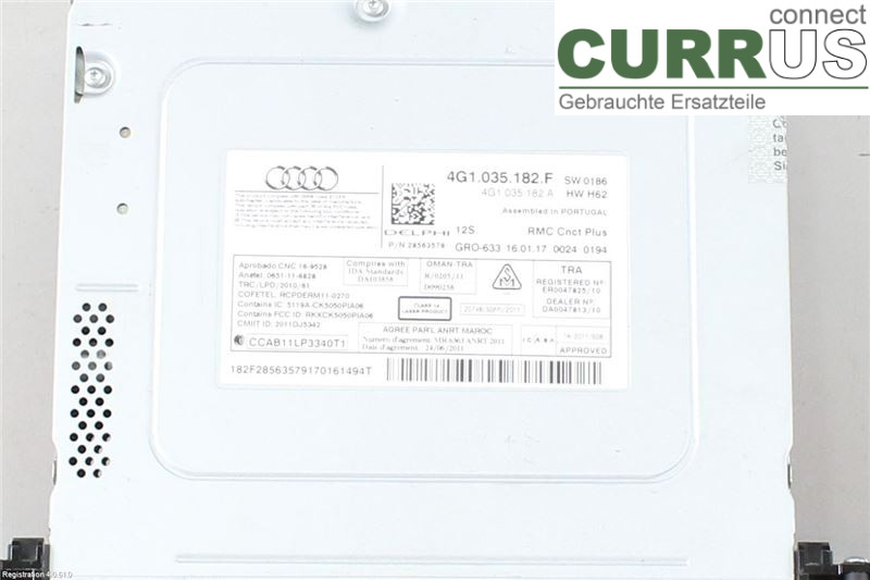 AUDI A6/S6 4G   11-18 Radio CD / Multimedia panel 4G1035182FX CZVA