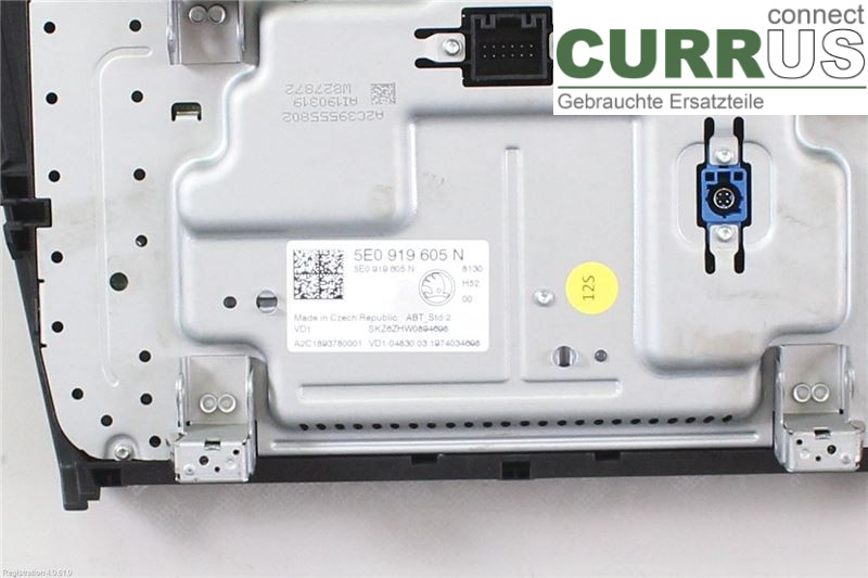 SKODA OCTAVIA  13-20 Radio CD / Multimedia panel 5E0919605N DKRF