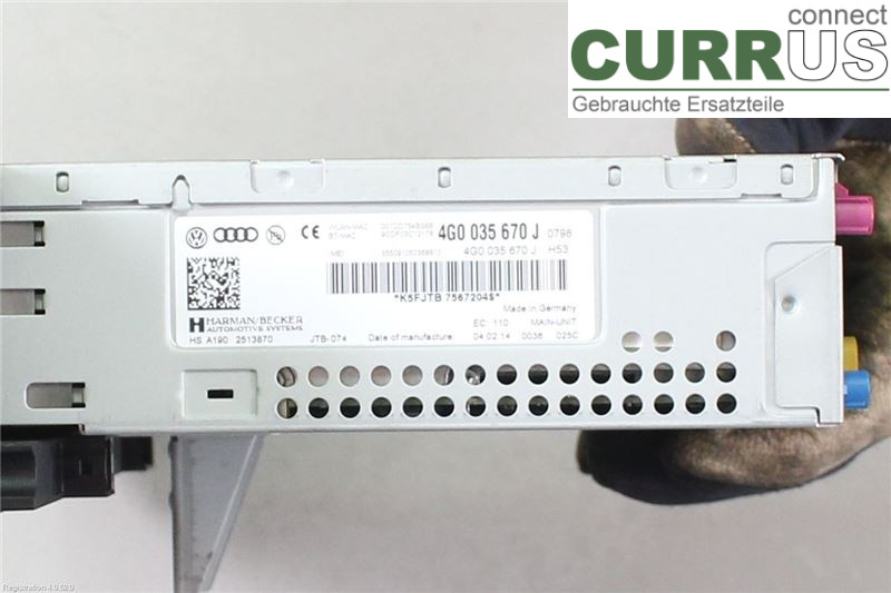 AUDI A6/S6 4G   11-18 Radio CD / Multimedia panel 4G0035670J CRDB