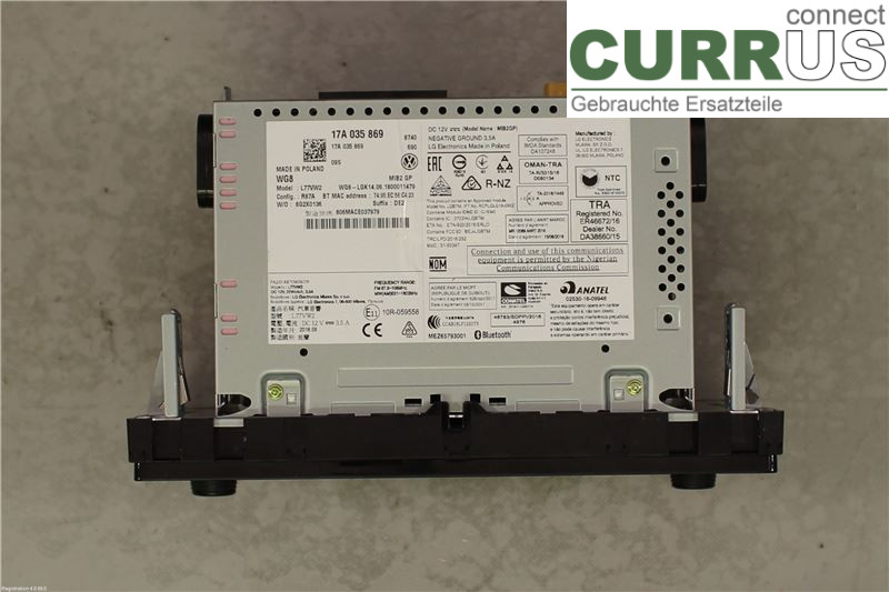 VW POLO VI 18- Radio CD / Multimedia panel 17A035869 CHZL