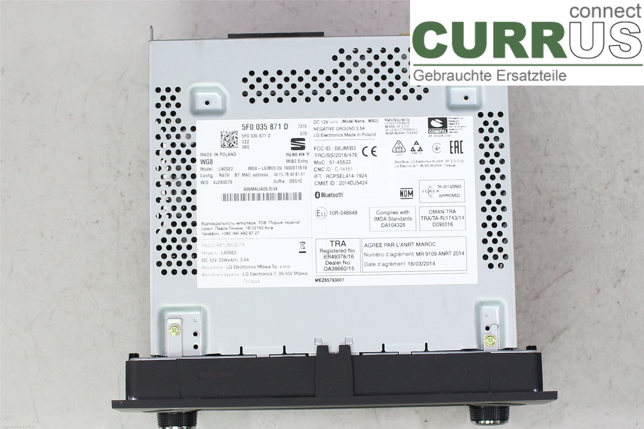 SEAT LEON   13-20 Radio CD / Multimedia panel 5F0035871D DKRF