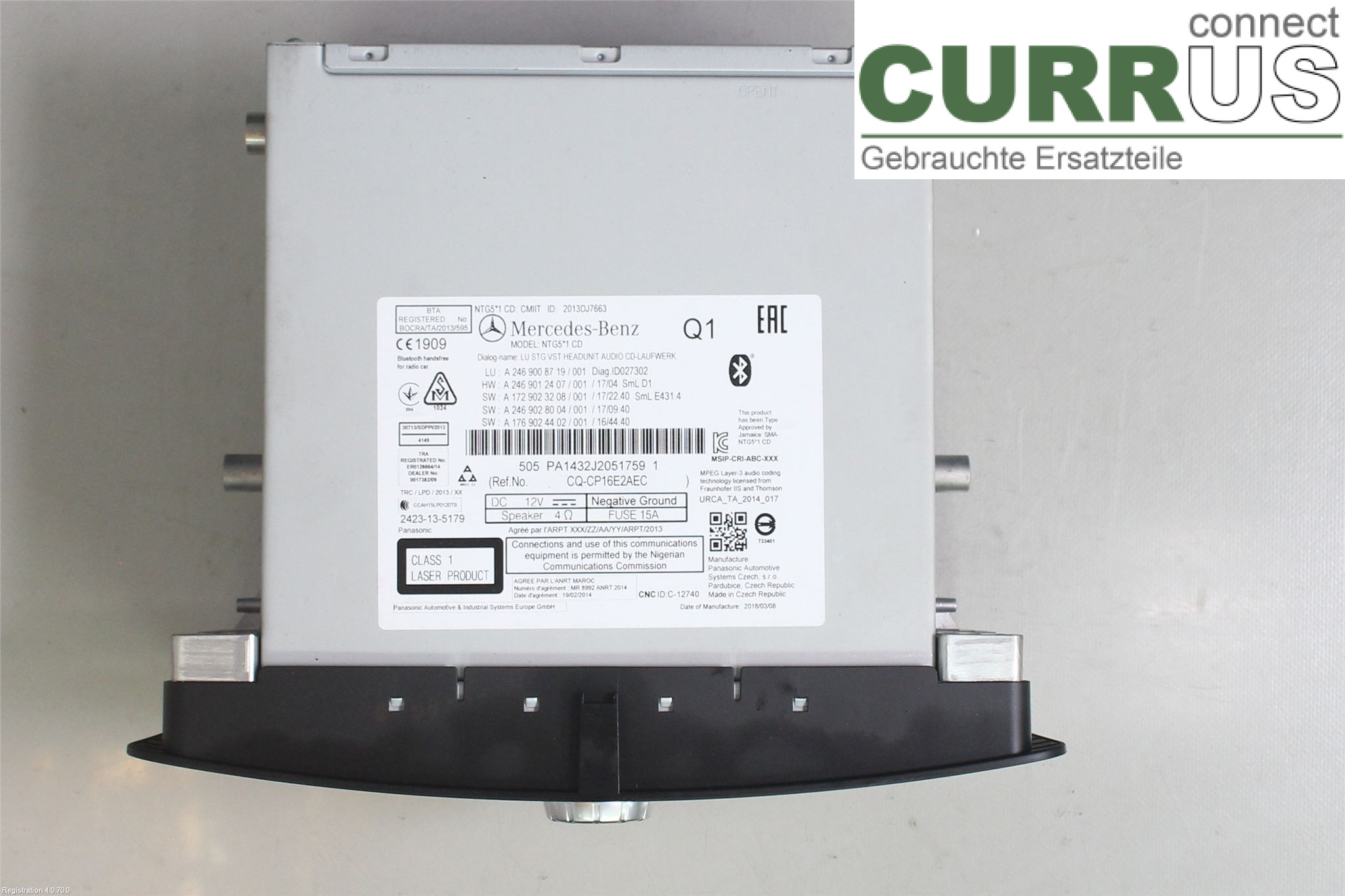 MB A-KLASS (W176)   13-18 Radio-CD-/Multimedia-Panel A2469009119 M270.910