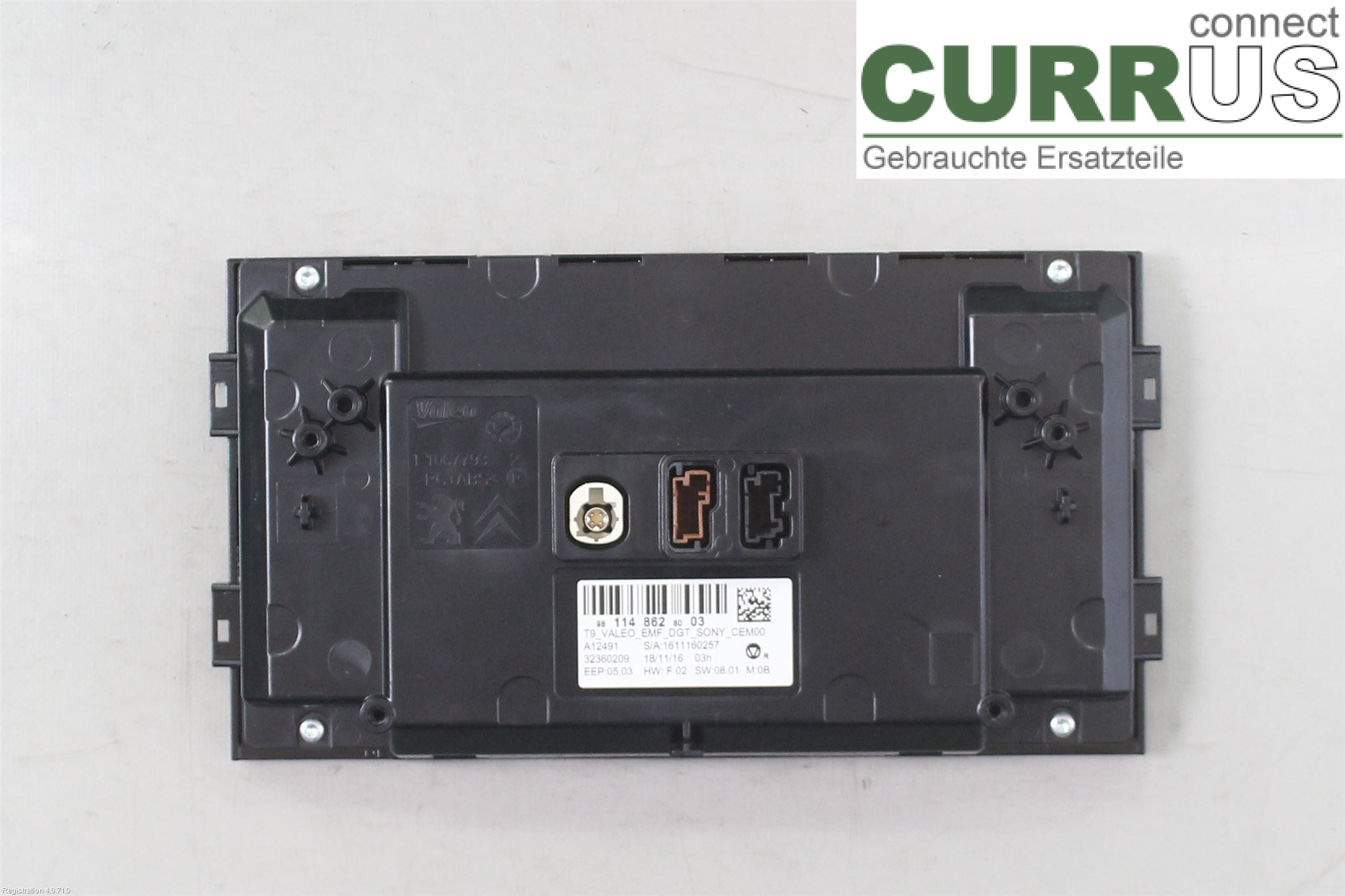 PEUGEOT 308  14-21 Monitor 9811486280 BHZ
