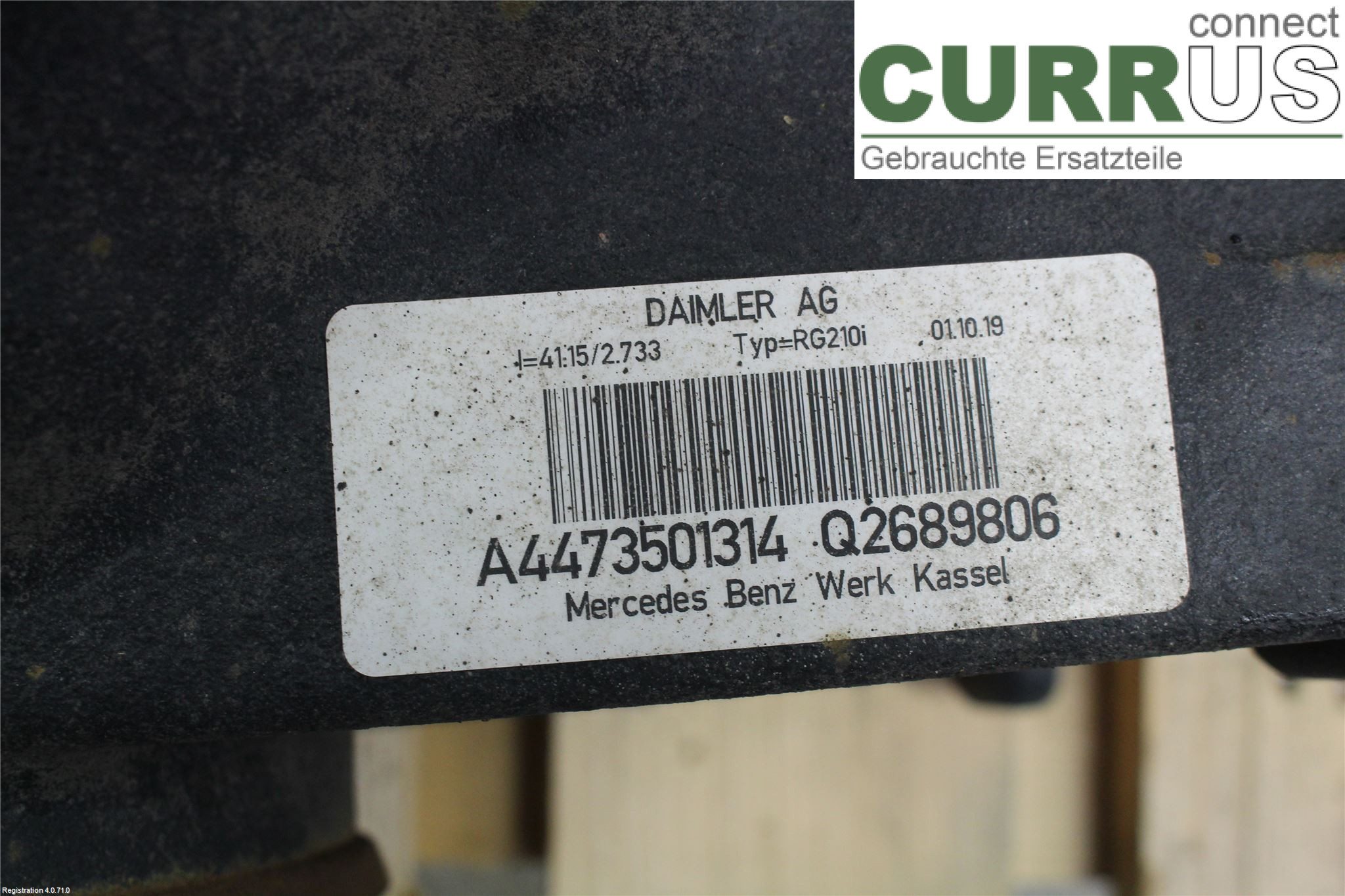 MB VITO/V-KLASS (W447)  14- Differential A4473501314 OM654.920