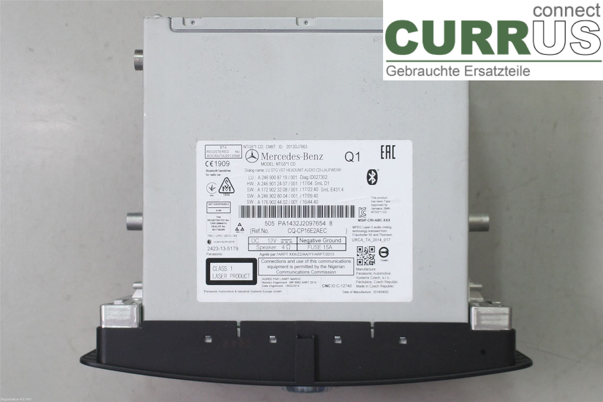 MB CLA-CLASS (C117/X117)  13-19 Radio CD / panel multimedialny A2469000921 M270.910