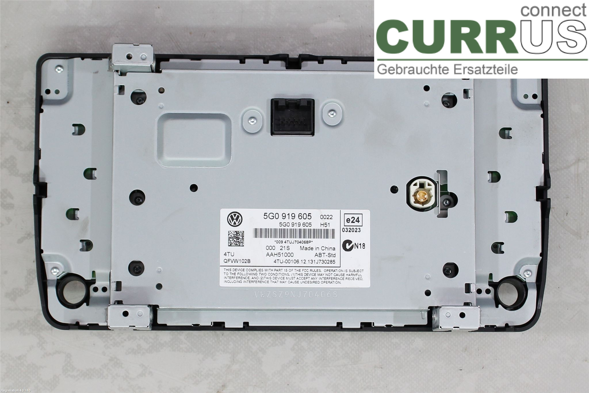 VW GOLF / E-GOLF VII 13-20 Radio-CD-/Multimedia-Panel 5G0919605 CJZA