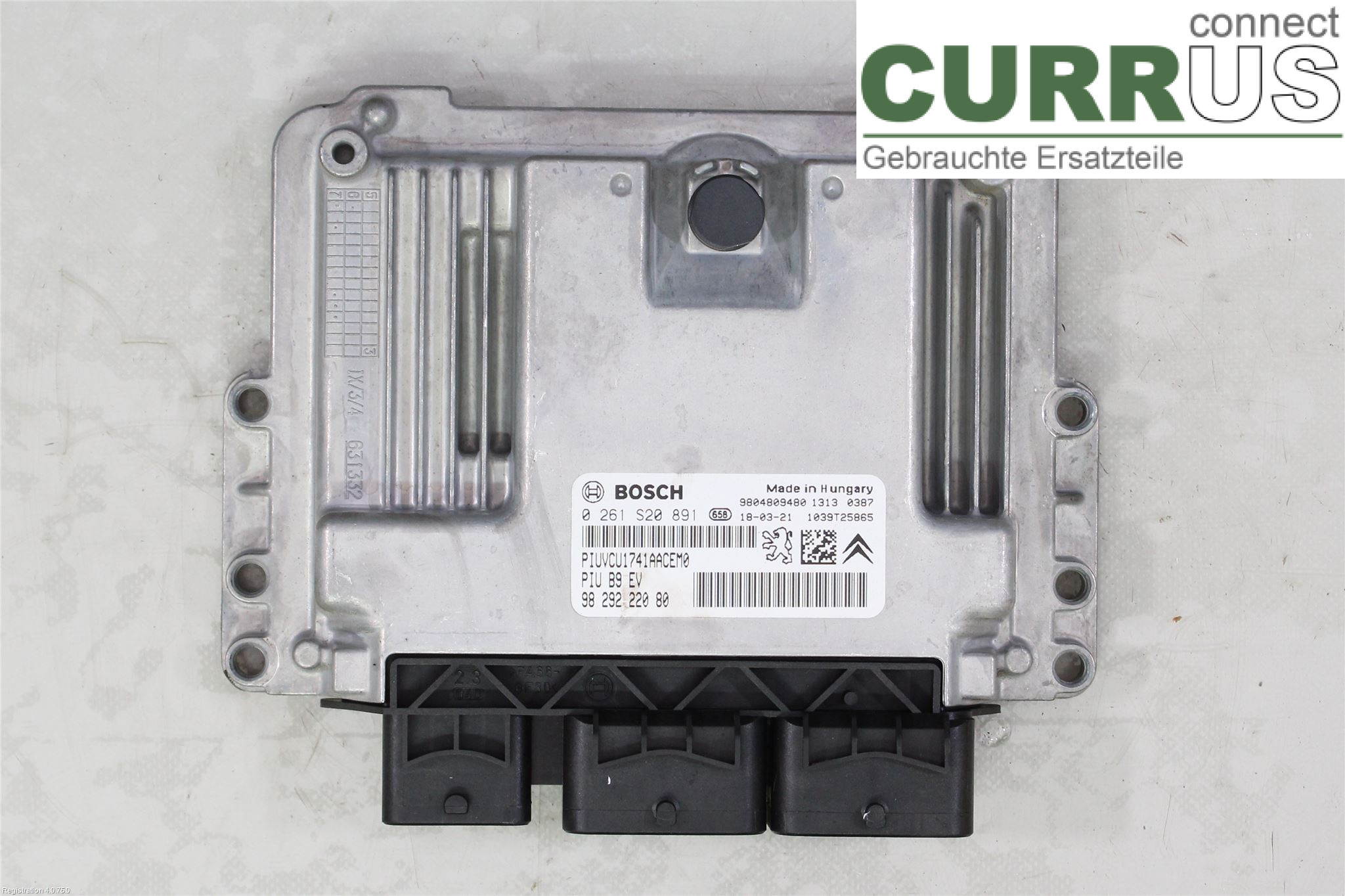 PEUGEOT PARTNER 16-18 Engine Control Unit (ECU) 1610047480 ZKY