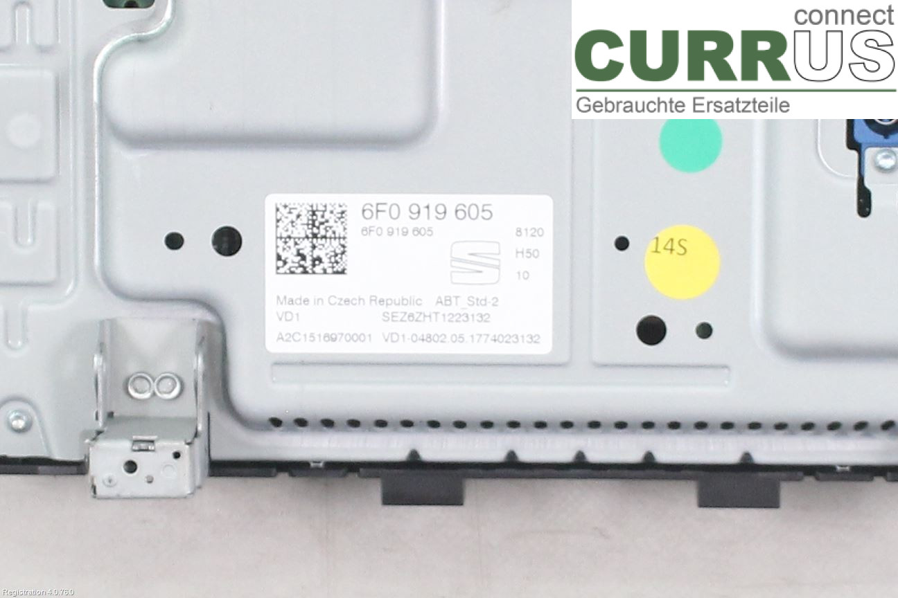 SEAT IBIZA V  17-20 Radio-CD-/Multimedia-Panel 6F0919605 CHZL