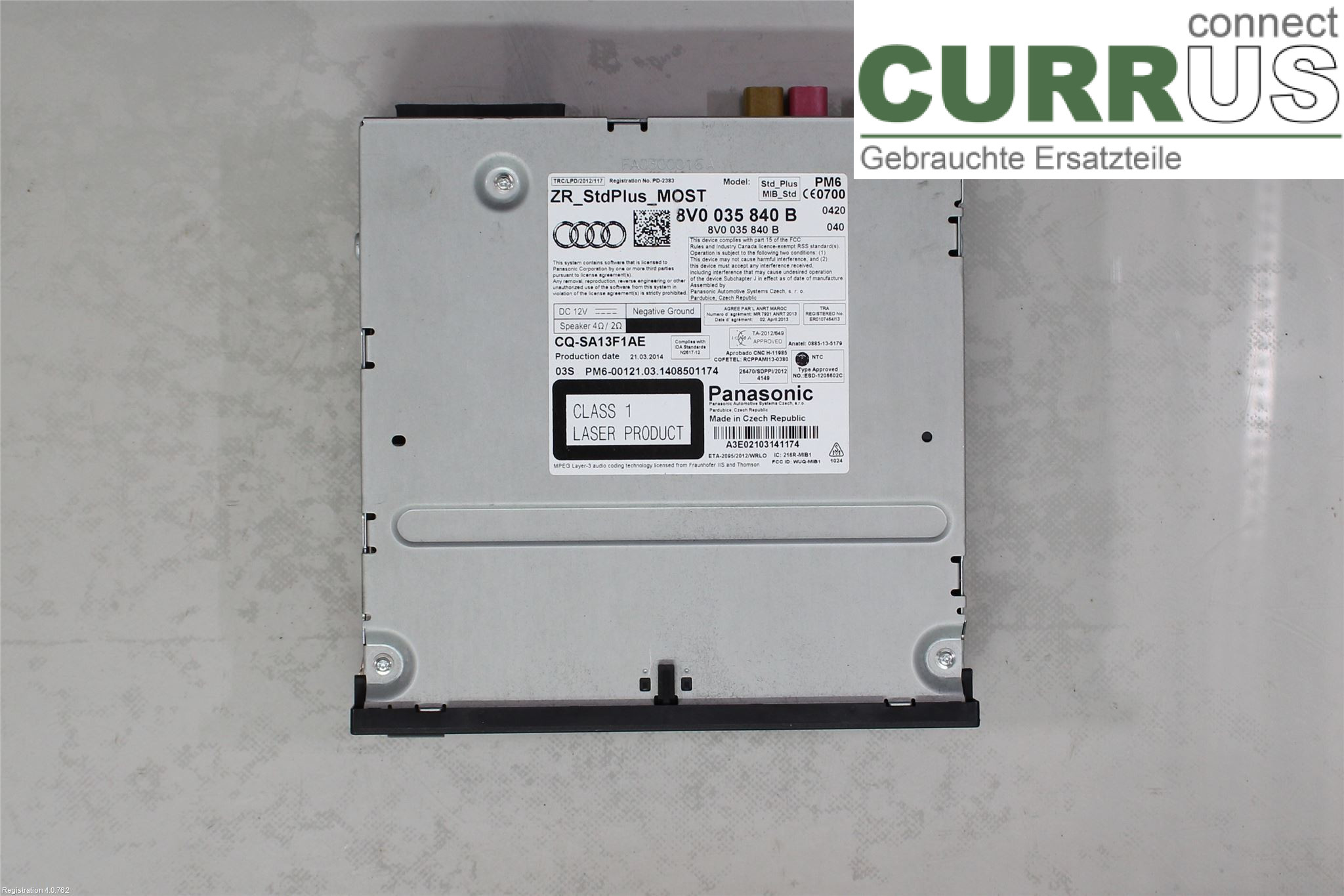 AUDI A3/S3   05-13 Radio CD /Multimediapanel 8V0 035 840 B  CRBC