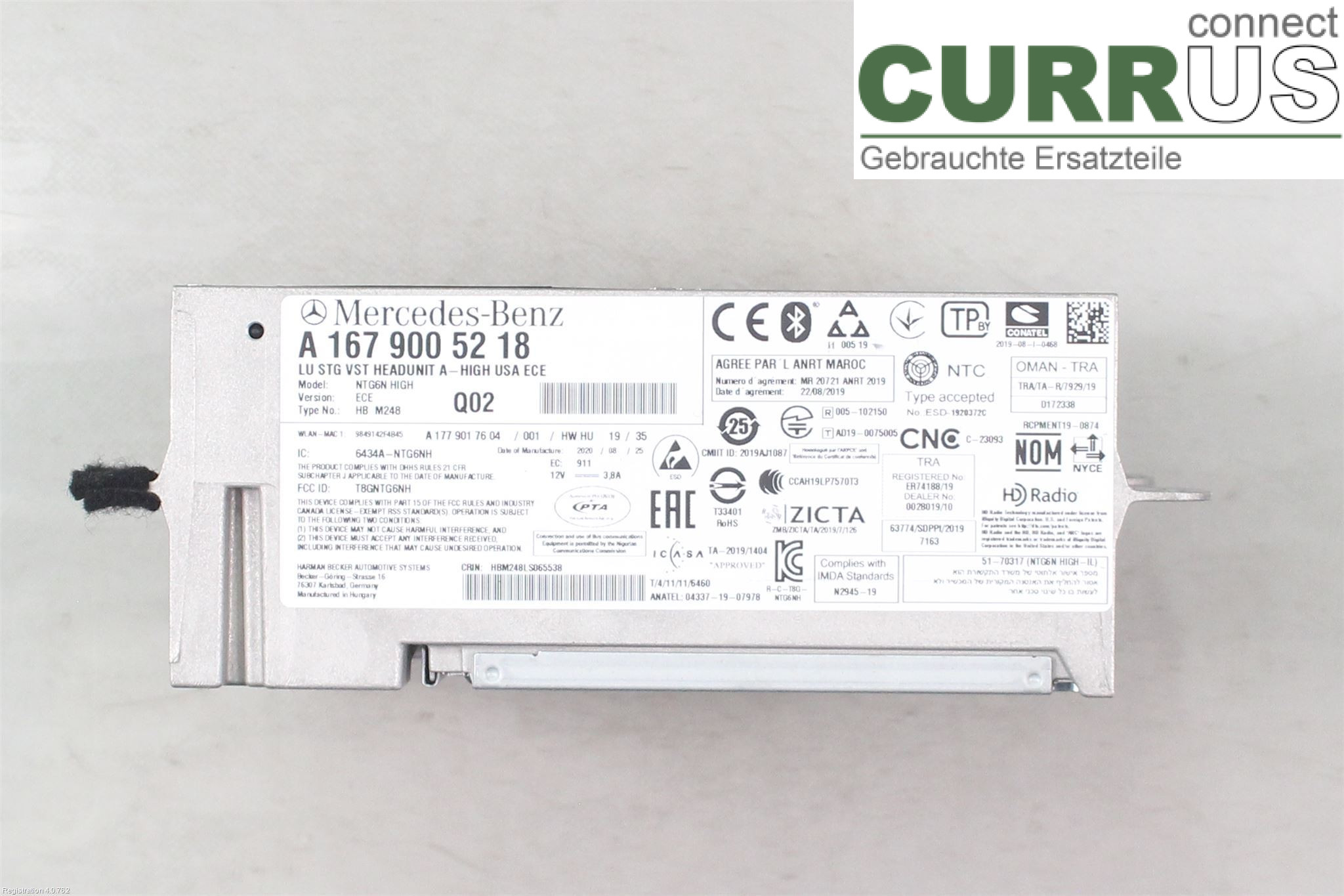 MB A-KLASS (W177) 18- Radio CD / Multimedia panel A 167 900 47 19 M282.914