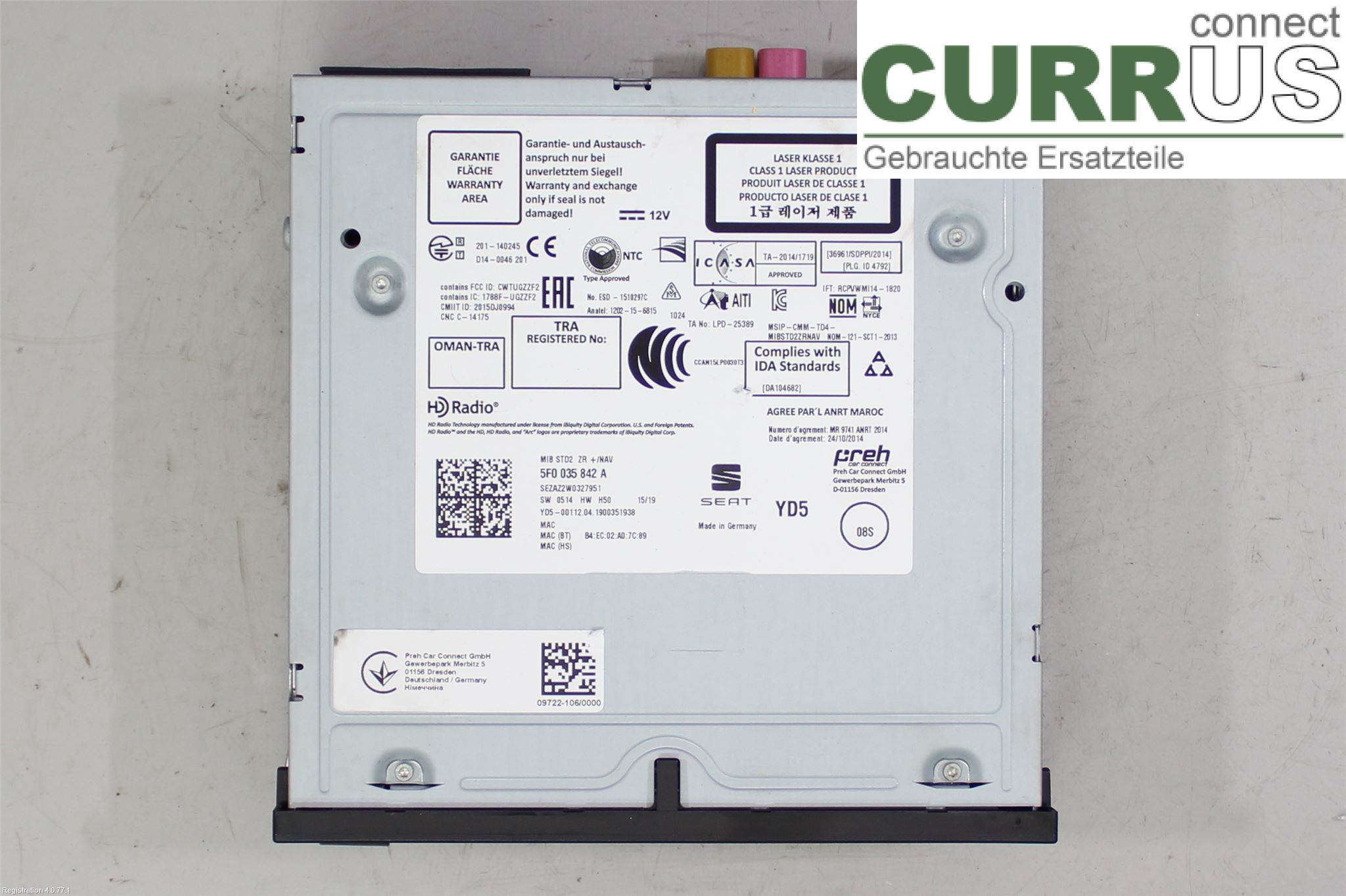 SEAT LEON   13-20 Radio CD / multimediepanel 5F0 035 842 A  DADA