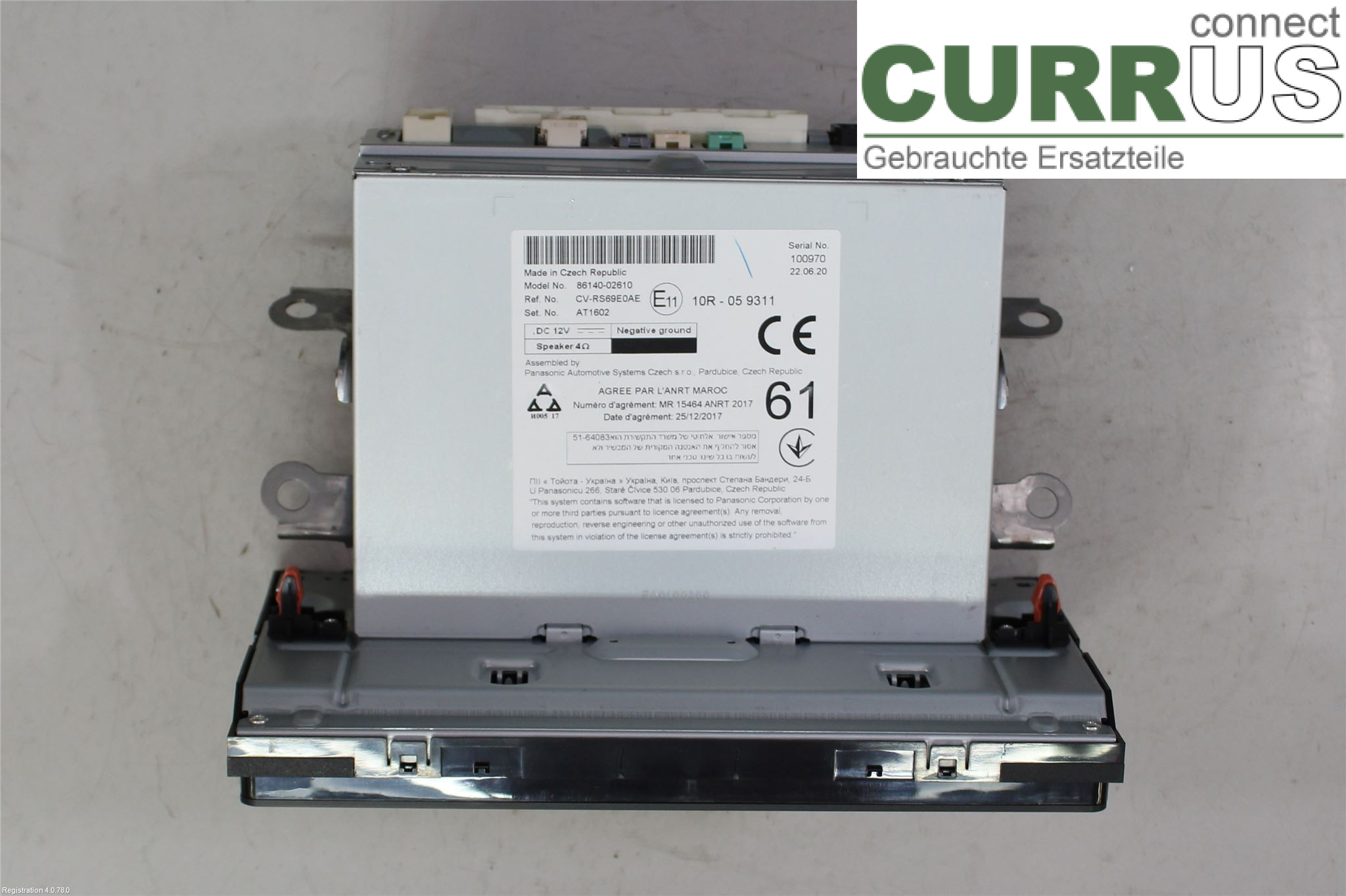 TOYOTA COROLLA 19- Radio-CD-/Multimedia-Panel 86140-02610 2ZR-FXE