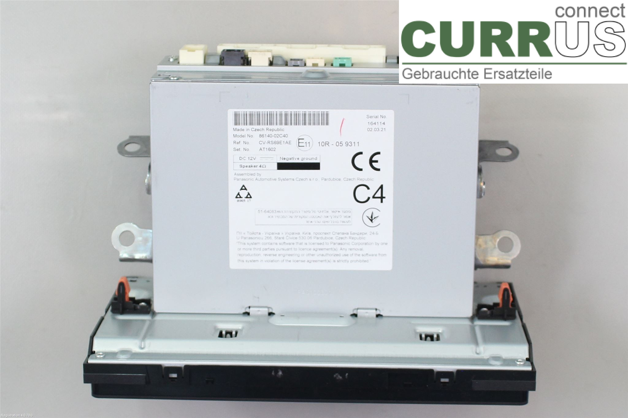 TOYOTA COROLLA 19- Radio-CD-/Multimedia-Panel 86140-02C40 M20A-FXS