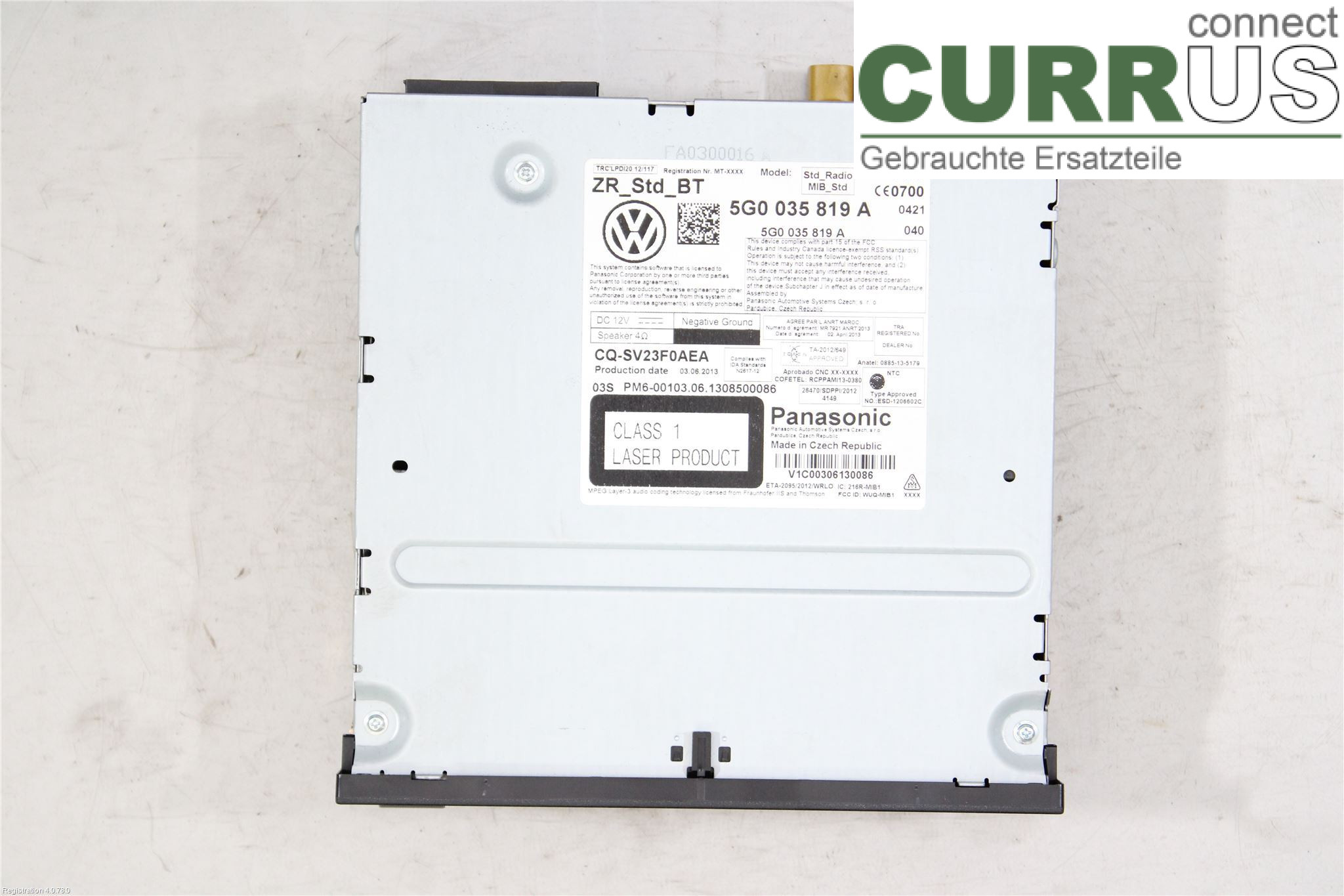 VW GOLF / E-GOLF VII   13-20 Radio-CD-/Multimedia-Panel 5G0035819AX CJZA