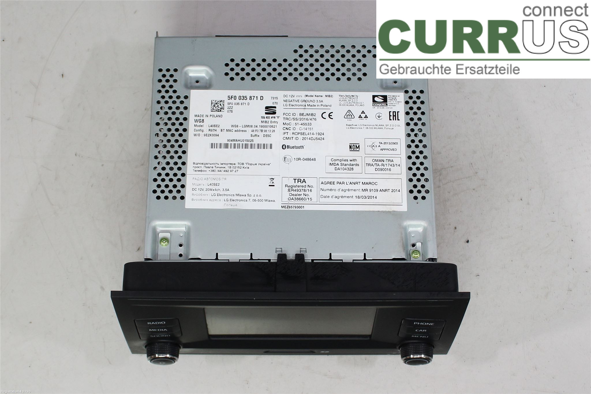 SEAT LEON   13-20 Radio CD / multimediepanel 5F0035871D DKRF