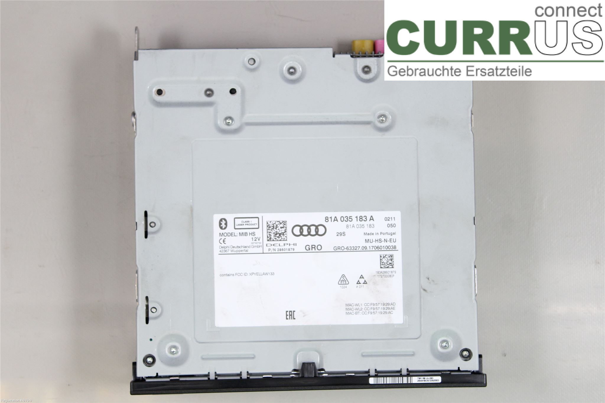 AUDI A3/S3 8V  13-20 Radio-CD-/Multimedia-Panel 81A 035 183 A  DGCA