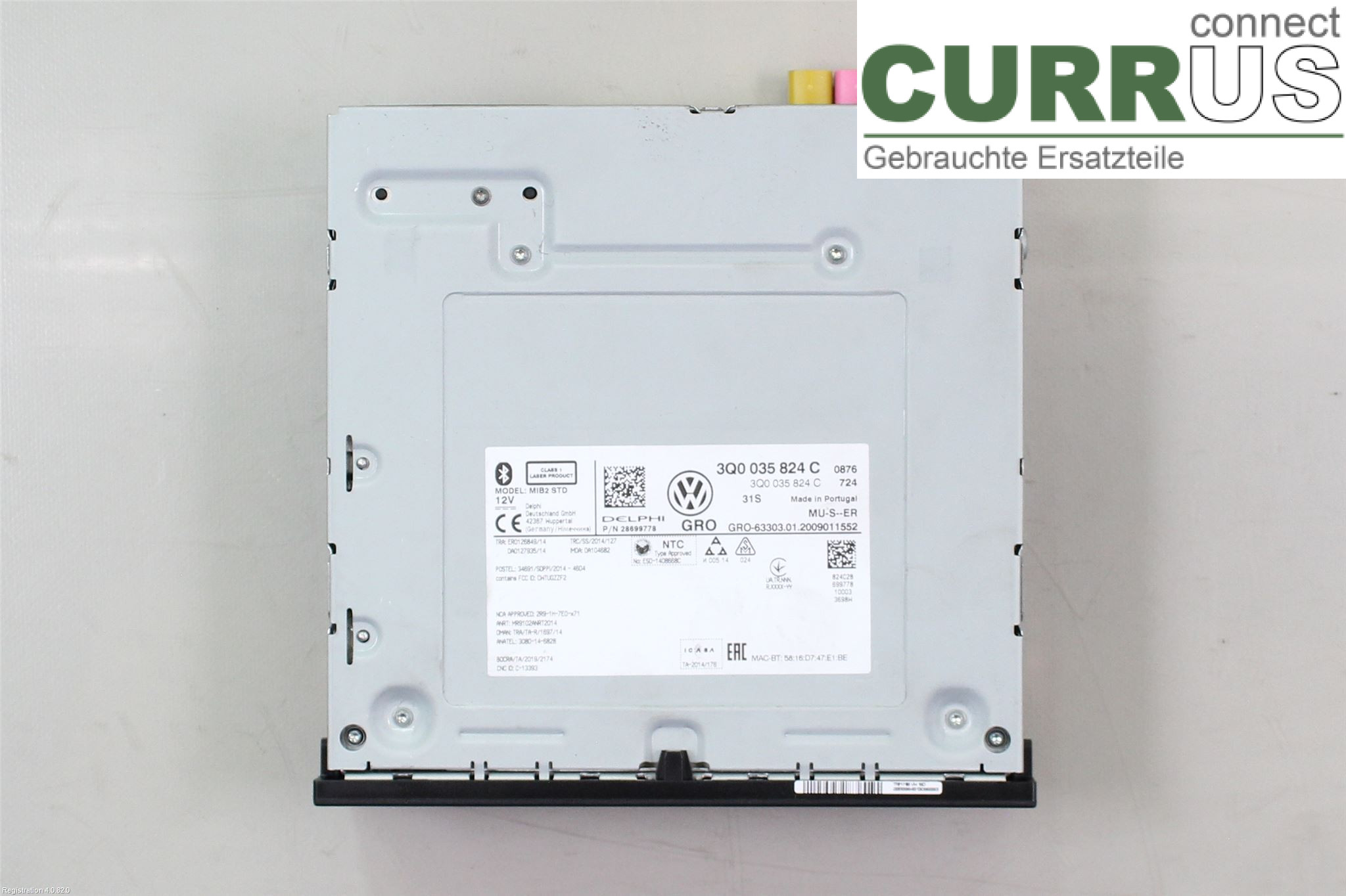 VW GOLF / E-GOLF VII   13-20 Radio CD / Multimedia panel 3Q0035824CX DPCA