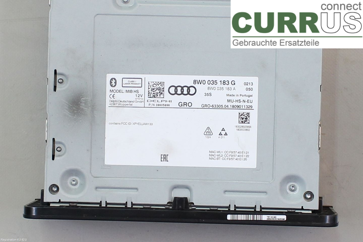 AUDI A4/S4  B9 16-19 Radio CD / Multimedia panel 8W0 035 183 G  DETA