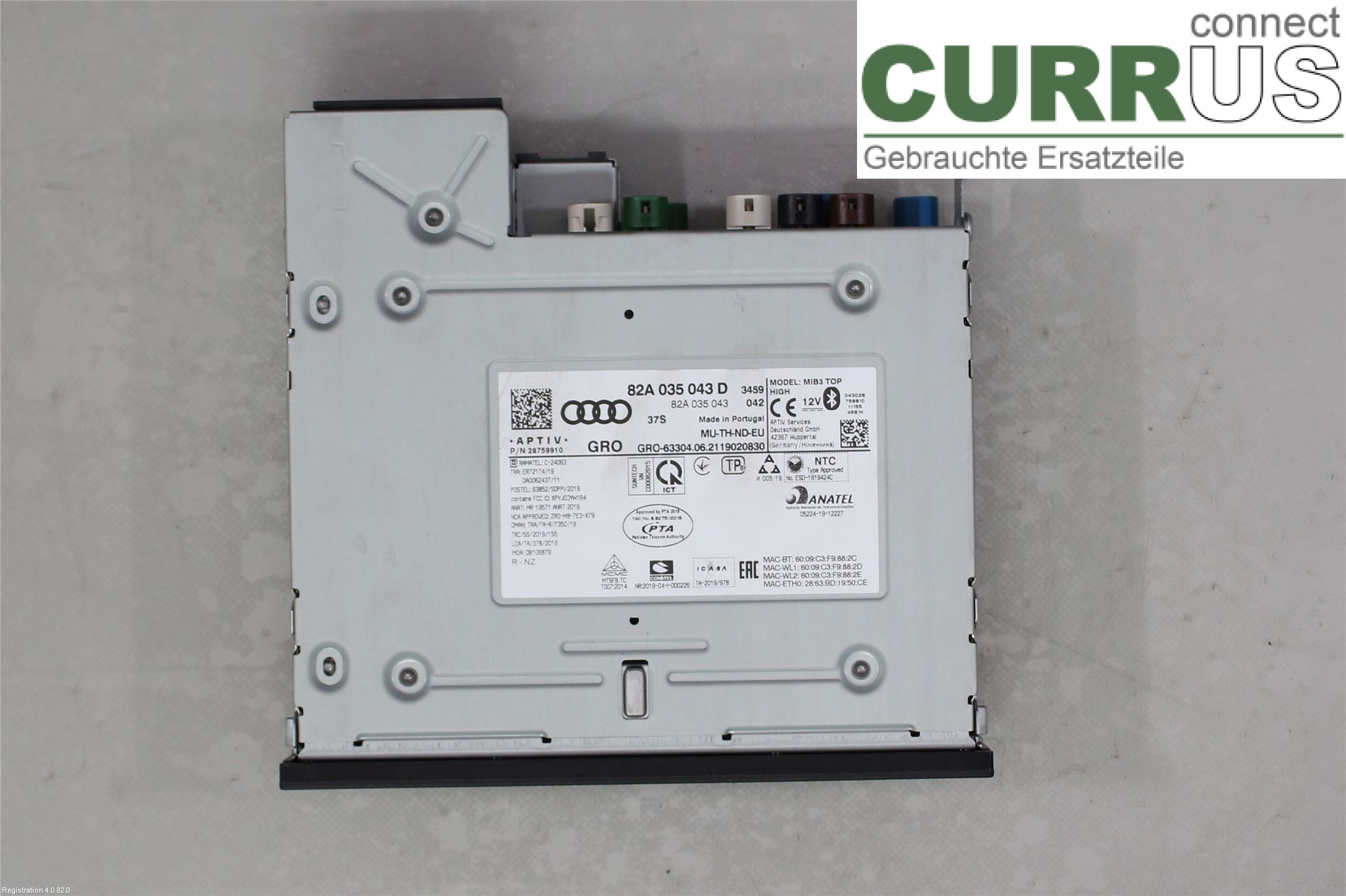 AUDI Q3 F3 19- Radio CD / Multimedia panel 82A 035 043 DNPA
