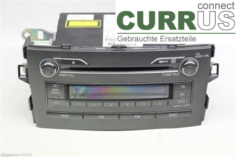 TOYOTA AURIS 07-09 Radio CD / Multimedia panel 8612002520 1ZR-FE