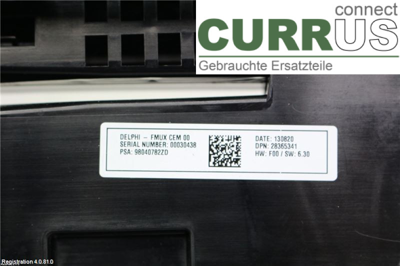 CITROEN C4 II  11-18 Radio CD /Multimediapanel 98040782ZD 9HD
