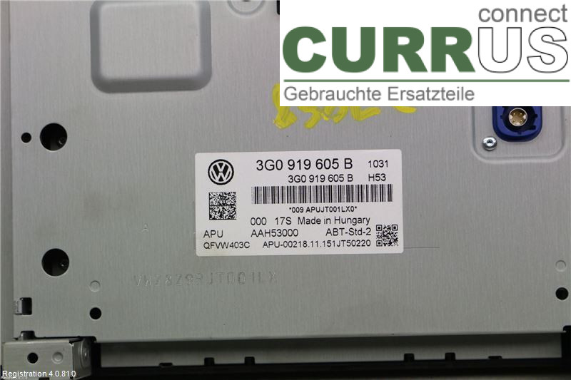 VW PASSAT 15-19 Radio CD / Multimedia panel 3G0919605B 2.0 TDI DFCA