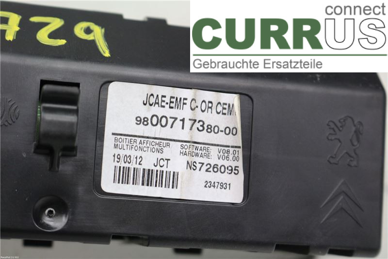 CITROEN C4 II  11-18 car-part-types.display 9804493780 9HR