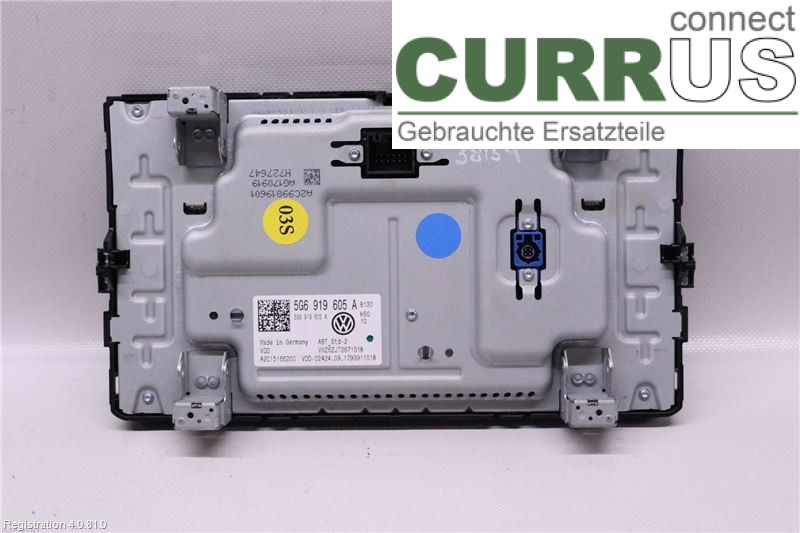 VW GOLF / E-GOLF VII 13-20 Radio CD / Multimedia panel 5G6919605A 2.0 TDI DCYA