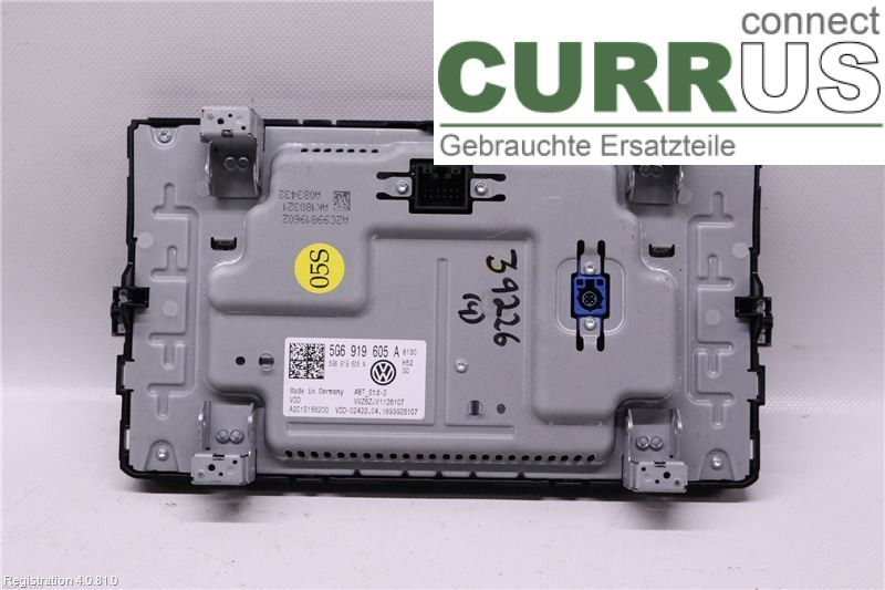 VW GOLF / E-GOLF VII 13-20 Radio CD / Multimedia panel 5G6919605A DCYA