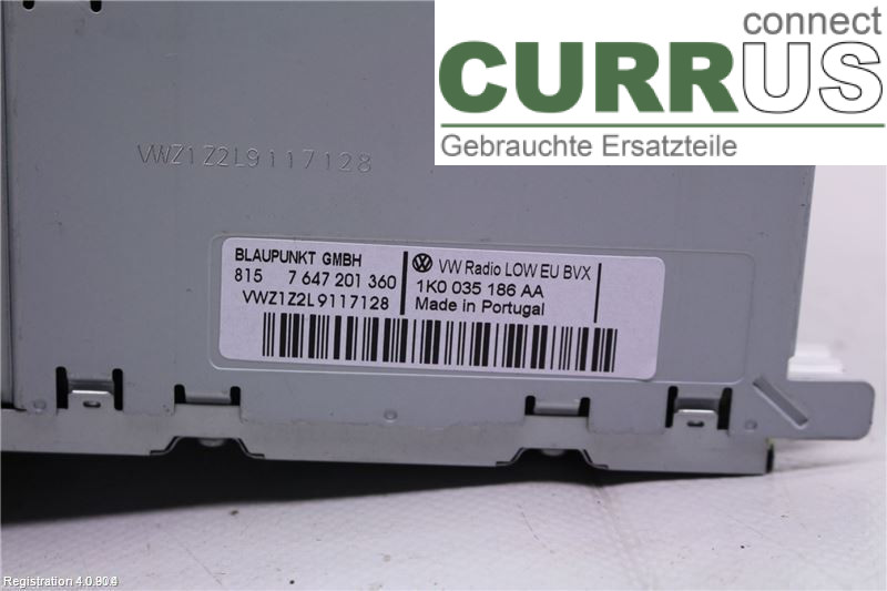 VW GOLF VI     09-13 Radio CD / Multimedia panel 1K0057187AX 1.6 CMXA