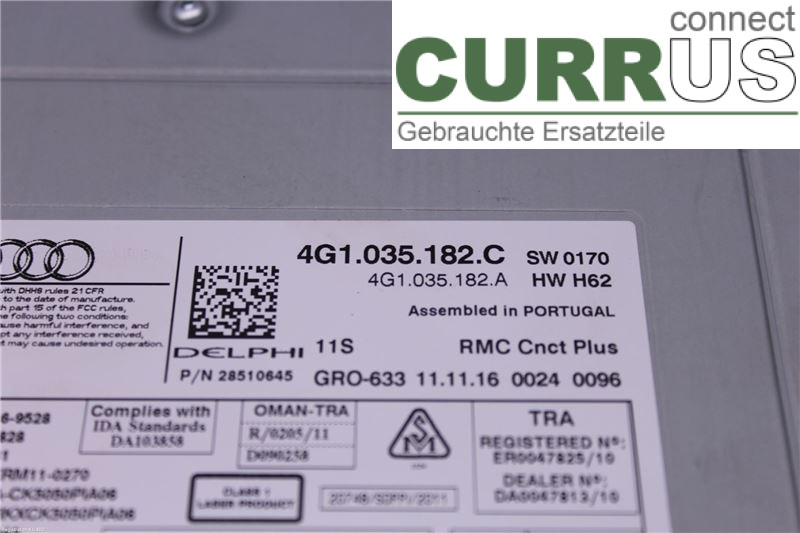 AUDI A6 ALLROAD 4G  12-18 Radio-CD-/Multimedia-Panel 4G1035182CX CZVA