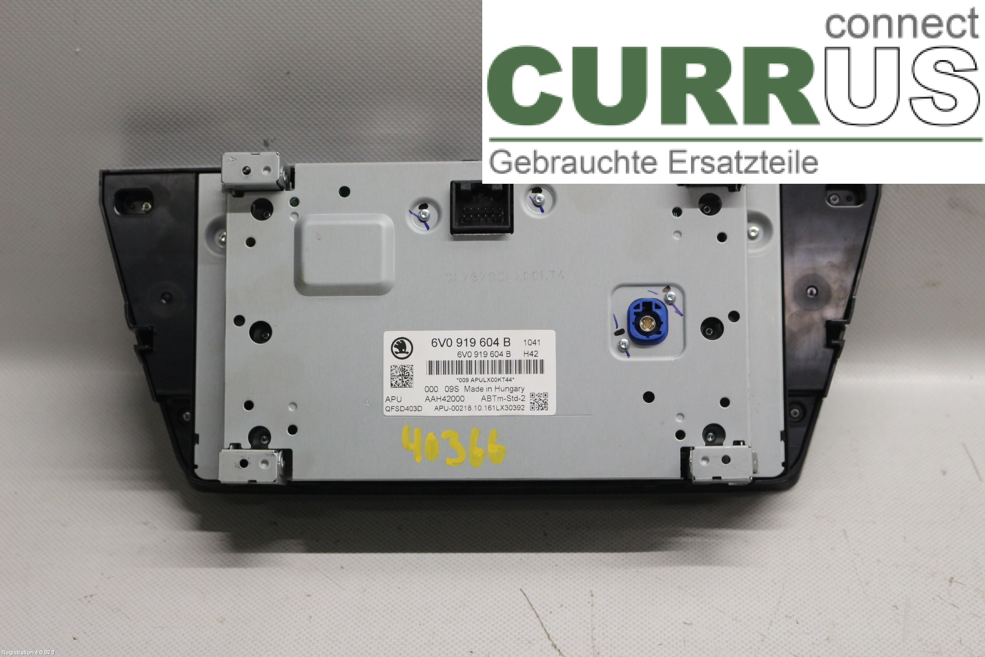 SKODA FABIA  15- Radio CD / Multimedia panel 6V0919604B CJZC