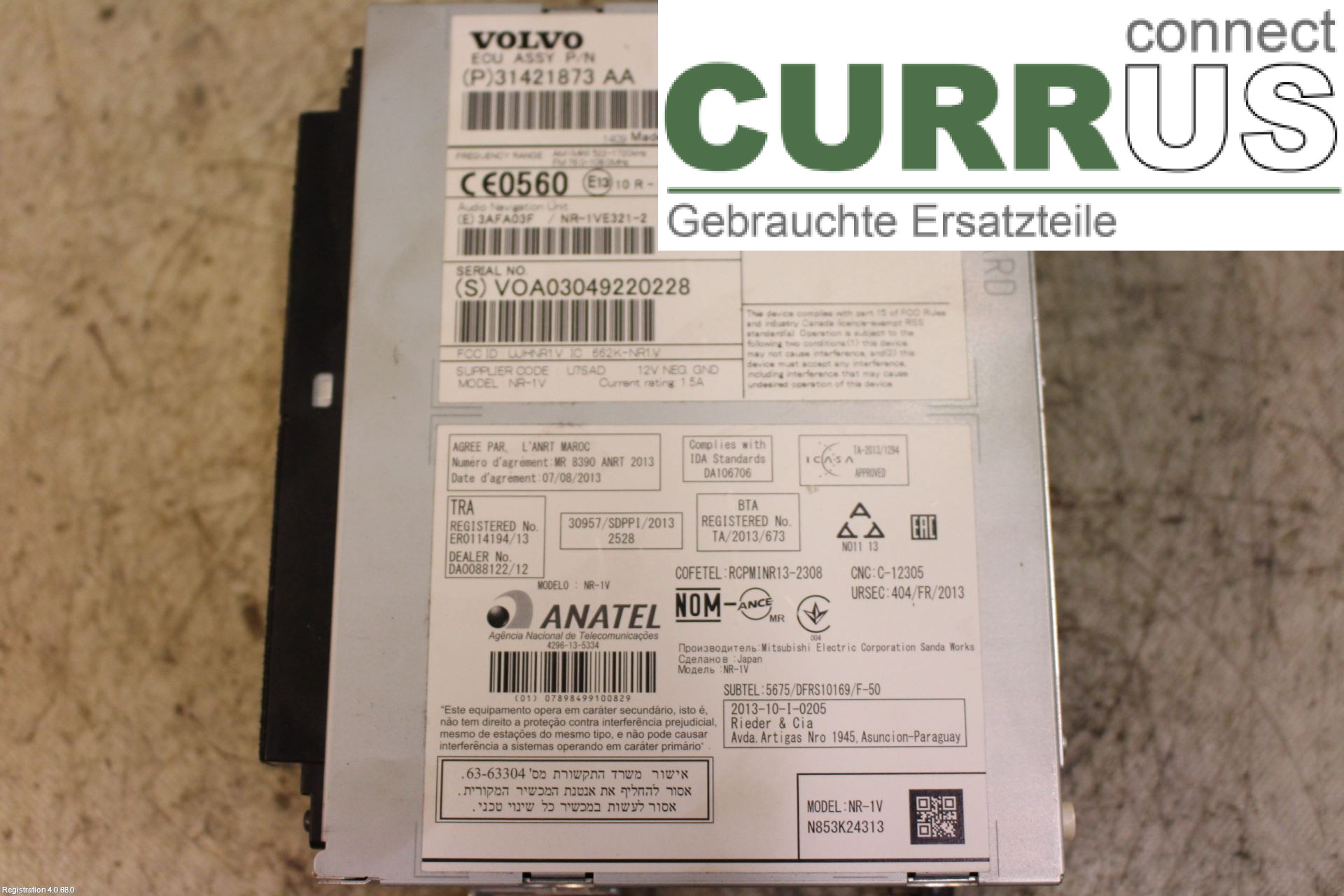 VOLVO XC70  14-16 Radio CD /Multimediapanel 36050605 D5244T12