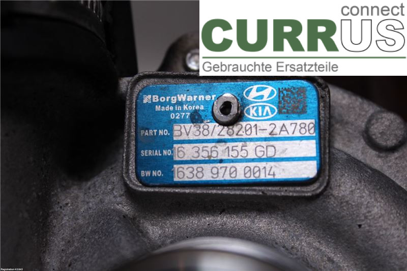 KIA CEED  12-18 Turbo charger 282012A780 D4FB